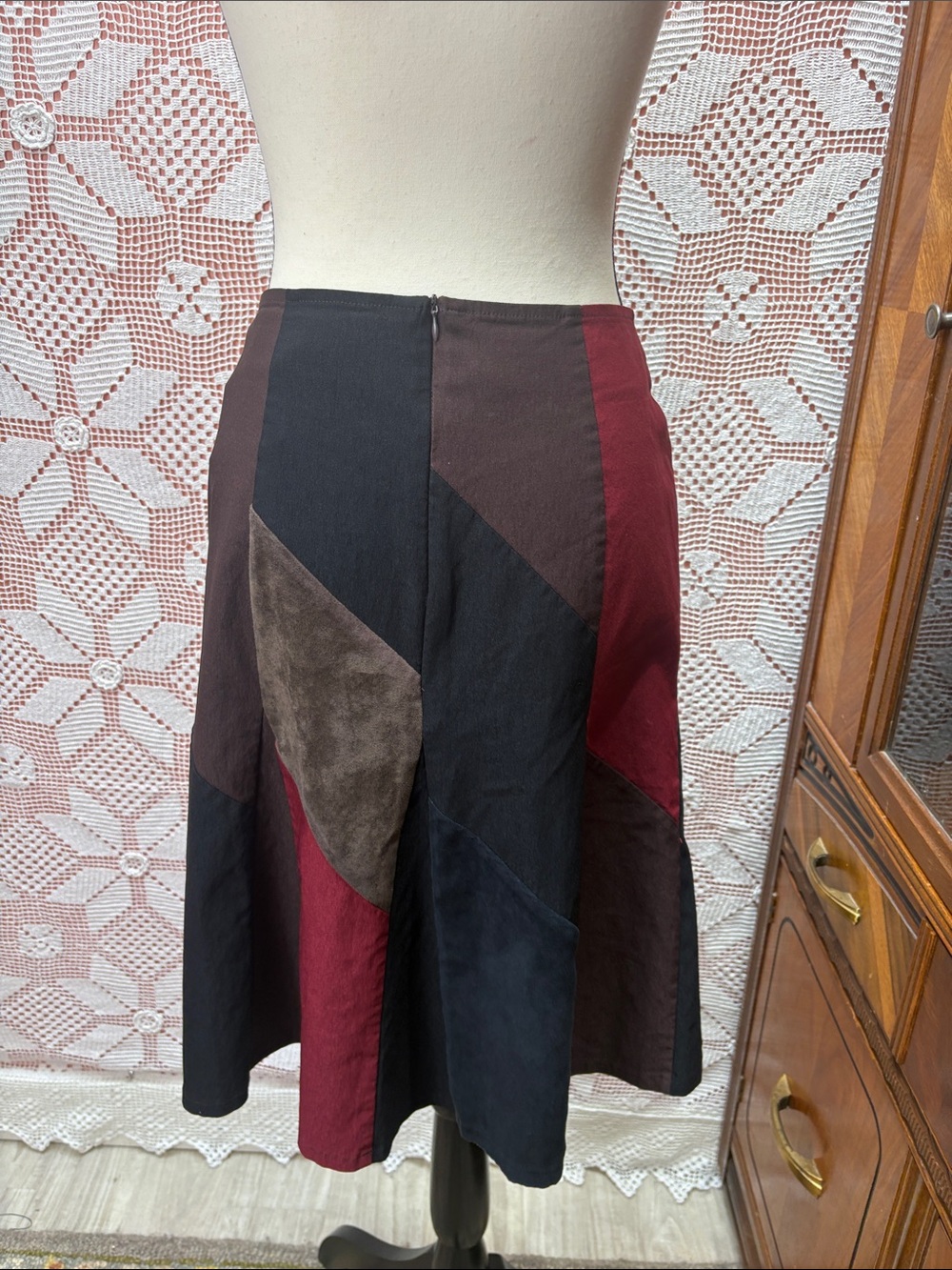 BLU Label Patchwork Midi Skirt — Size - Picture 4 of 10